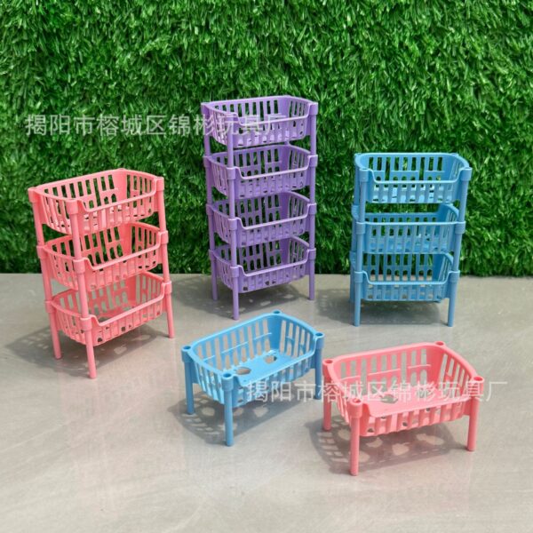 Wholesale Miniature Bathroom Kitchen Storage Rack Doll Accessories