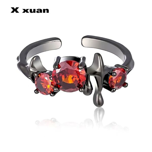 Wholesale Dark Star Zircon Sweet Cool Open Ring