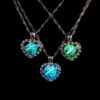Wholesale Mother's Day Hollow Luminous Necklace Pendant Heart MOM Necklace