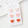 Wholesale Valentine's Day Cute Peach Heart Cookies Acrylic Earrings
