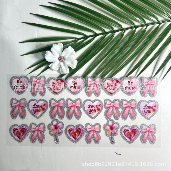 Wholesale Colored Flashing Crystal Stickers 16oz Cup UV DTF Wraps