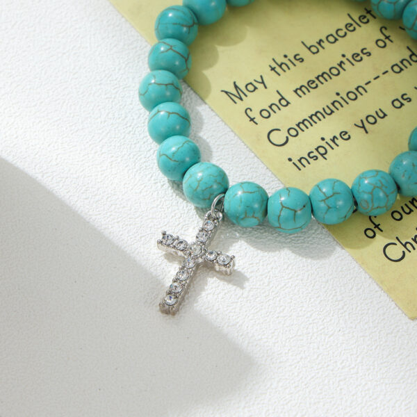 Wholesale Baptismal communion cross pendant bracelet