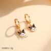 Wholesale Cute gold dripping cartoon earrings