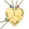 Wholesale December Birthday Stone Stainless Steel Love Puzzle Necklace