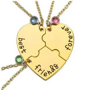 Gold three-piece love necklace