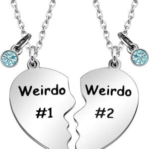 Double steel color love necklace