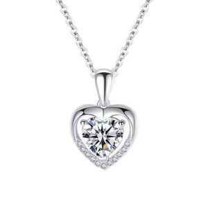 Ok014 love your heart necklace (white diamond)