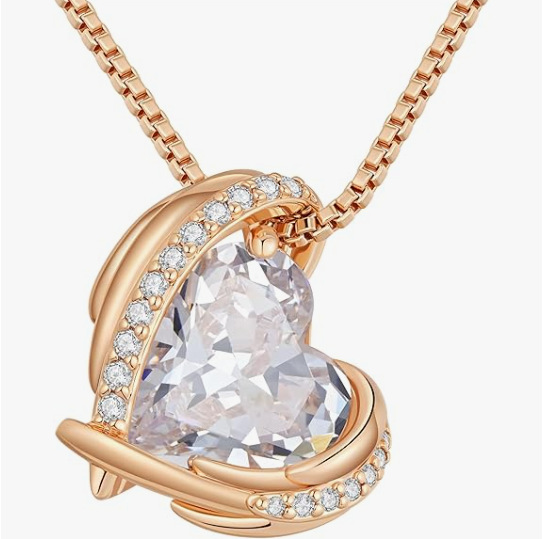 Wholesale Heart shaped diamond pendant necklace
