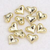 Wholesale 10pcs electroplated gold silver pentagram heart acrylic beads