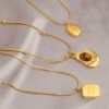 Wholesale Gold Titanium Steel Necklace for Women, Non-Fading