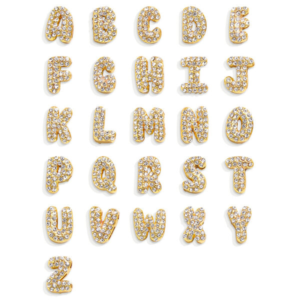Wholesale Gold colored copper letter necklace