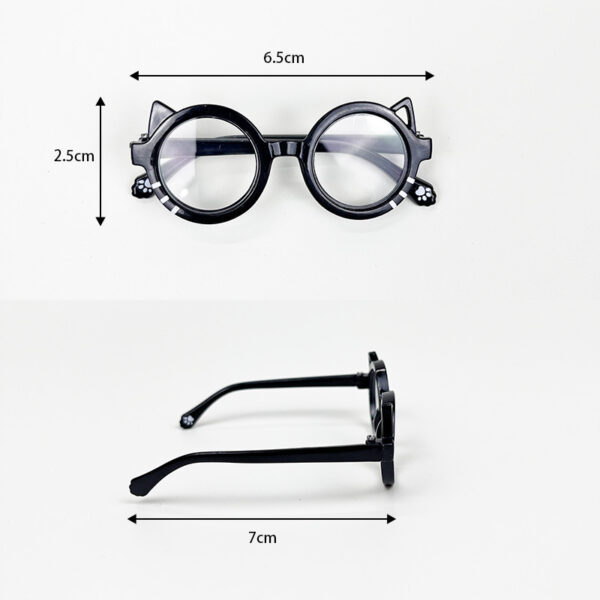 O1CN0115CFTJ268dv9kLkEW_2220023327617-0-cib Wholesale 6.5cm wide cat sunglasses Doll Aessories