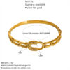 Wholesale zircon-studded clasp gold bracelet versatile stainless steel jewelry