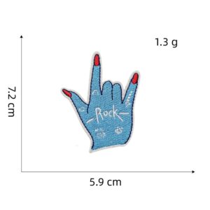 Blue Series cloth stickers 9#