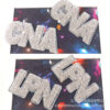 Wholesale Glitter Cartoon Letter Acrylic DIY Patches