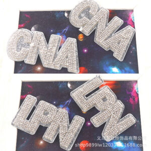 Wholesale Glitter Cartoon Letter Acrylic DIY Patches
