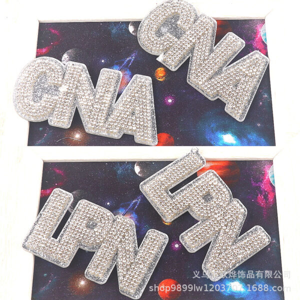 Wholesale Glitter Cartoon Letter Acrylic DIY Patches