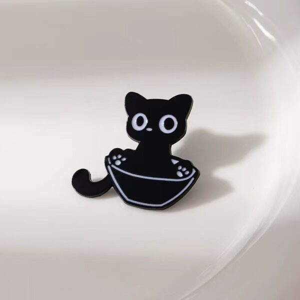 O1CN0117JmVV1b5fHChAHNH_2221167713414-0-cib Wholesale Cartoon Little Black Cat Black Kitten Brooch