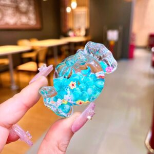 Green glow-in-the-dark bubble beads (without clasp) - Round candy / Quantity 1 is 1