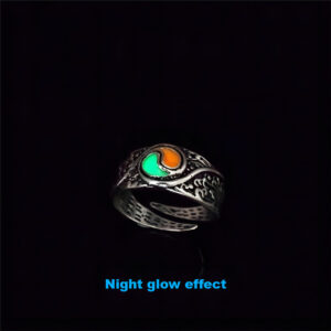 Ancient silver Green Light + orange light