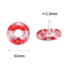 Wholesale 5pcs Creative Acrylic Flowing Sand Donut Beads