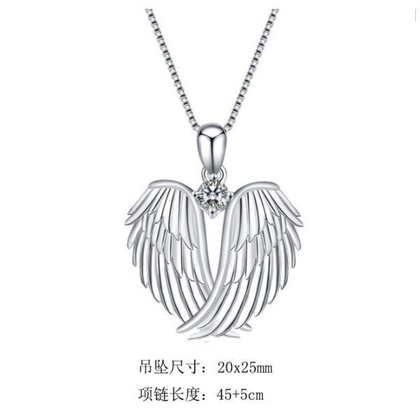 Wholesale Heart shaped angel elf water wave dual color necklace