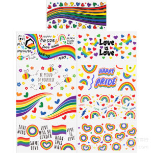 Rainbow Series Transparent Crystal Water Cup Waterproof Sticker suit (9 Pieces/Set)-3