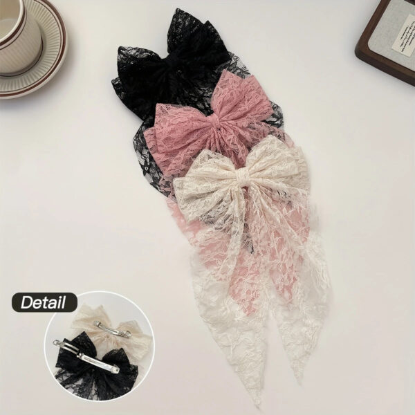 Wholesale Lace Sweet and Cute Bow Hair Clip