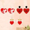 Wholesale Valentine's Day earrings love Sky Wings acrylic stitching earrings elegant earrings