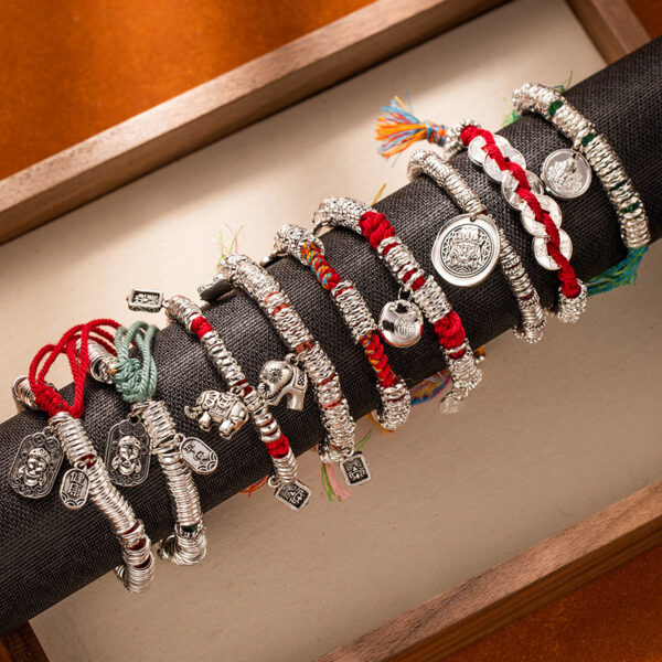 Wholesale Handmade Cotton Rope Bracelet Adjustable Stacked Rope Bracelet