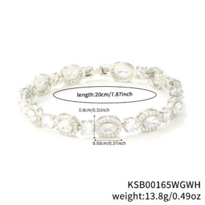 KSB00165 platinum white diamond