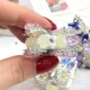 Wholesale 10pcs Alloy crystal butterfly straight hole double-sided beads