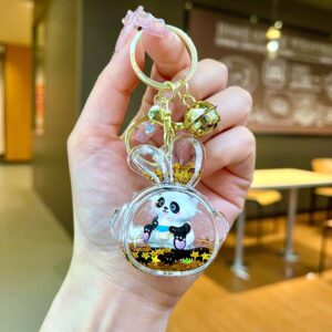 Jinwujin [Headphone Rabbit] Black Gold Baby Bottle Panda / Quantity 1 is 1