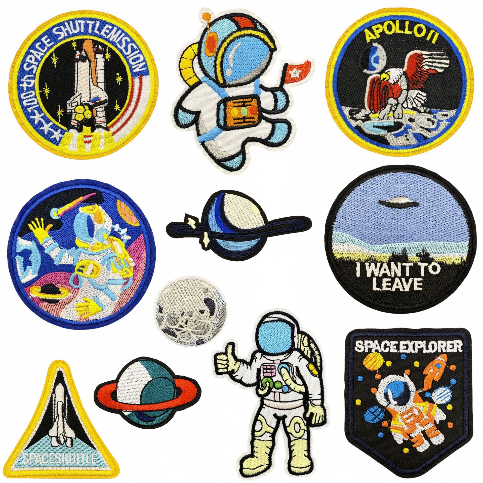 Wholesale Cartoon Planet Space Series Embroidery DIY Patches