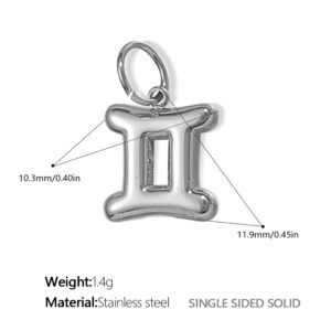 Pj431s5 gemini steel color solid pendant