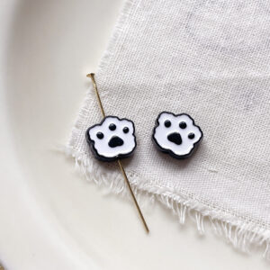 4#Puppy footprints-black (one)