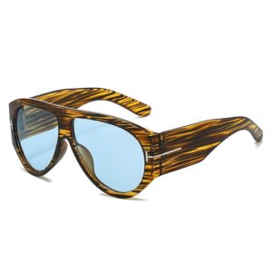 Wood grain frame blue piece