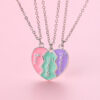 Wholesale love necklace good friend necklace set alloy oil drop jewelry