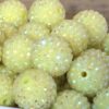 Wholesale 5pcs 20MM Resin Light Yellow AB Color Diamond Ball Beads