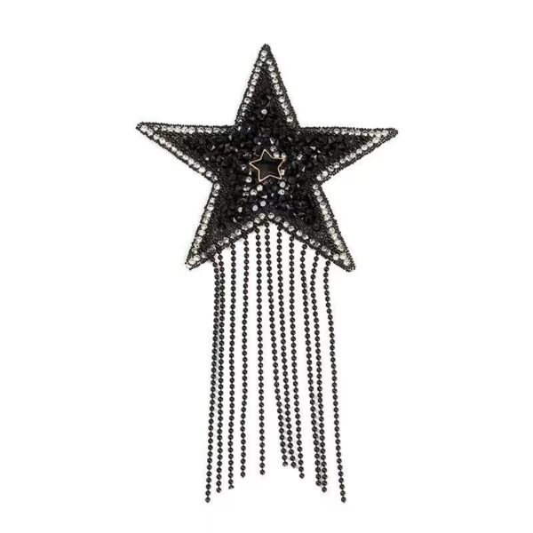 Wholesale Hot stamping tassel pentagram embroidery DIY Patches
