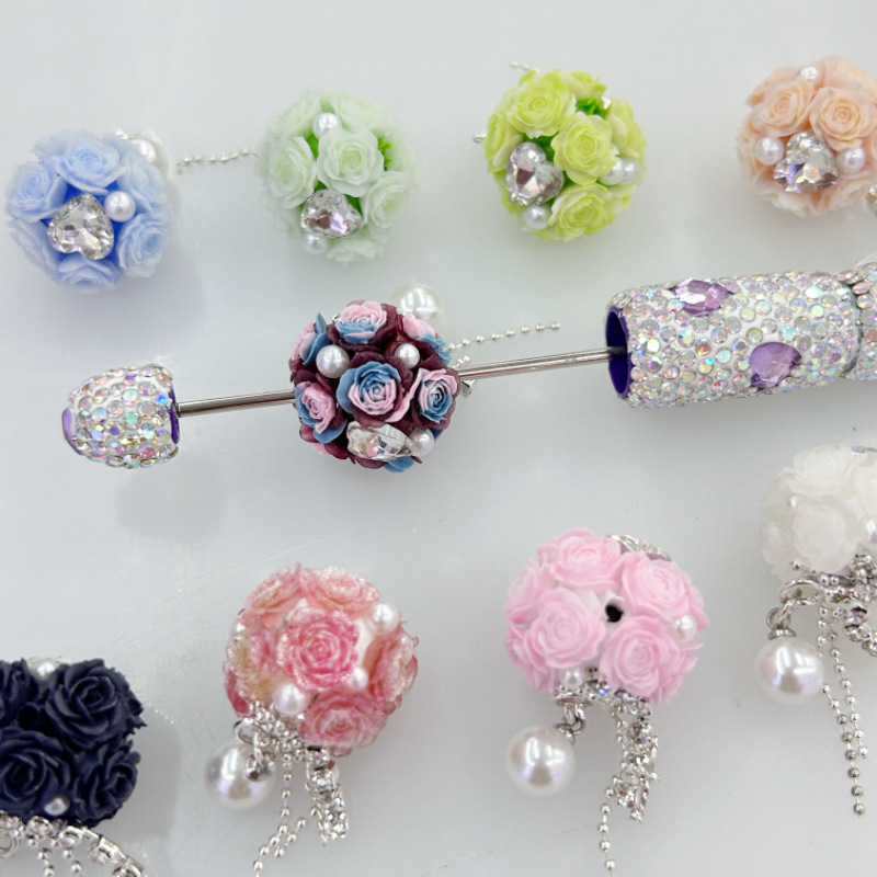 Wholesale roses, pearls, tassels, flower balls, beads