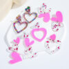 Wholesale Valentine's Day Earrings Heart-Shaped Mirror Acrylic Earring Personalized Earrings