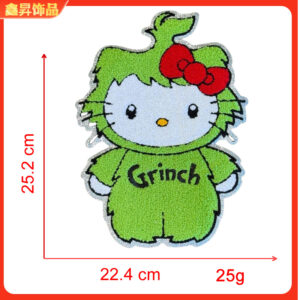 Hot melt glue*green*animal*kitty*height 25.2*22.4cm