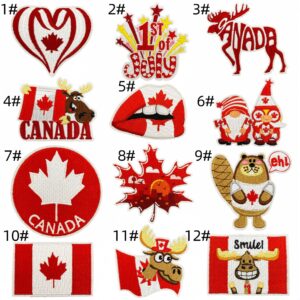 Canadian cloth patch set of 12 pieces