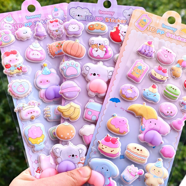 Wholesale Cute animal butt stickers for kids, girls, little noses, DIY stress-relieving crafts, squishy toys, decorative stickers