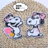 Wholesale Cartoon Cute White Dog Bag Hat Decoration Embroidery DIY Patches