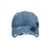 Wholesale Cowboy Denim Hole Letter Embroidery Baseball Cap