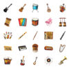 Wholesale 50pcs Musician Series Musical Instrument Mix-and-Match Graffiti Stickers
