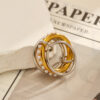Wholesale Stainless Steel Ring Luxury Gold Stackable Non-Fading Ring