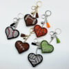 Wholesale Rhinestone Heart Keychain Tassel Pendant in Sports Style